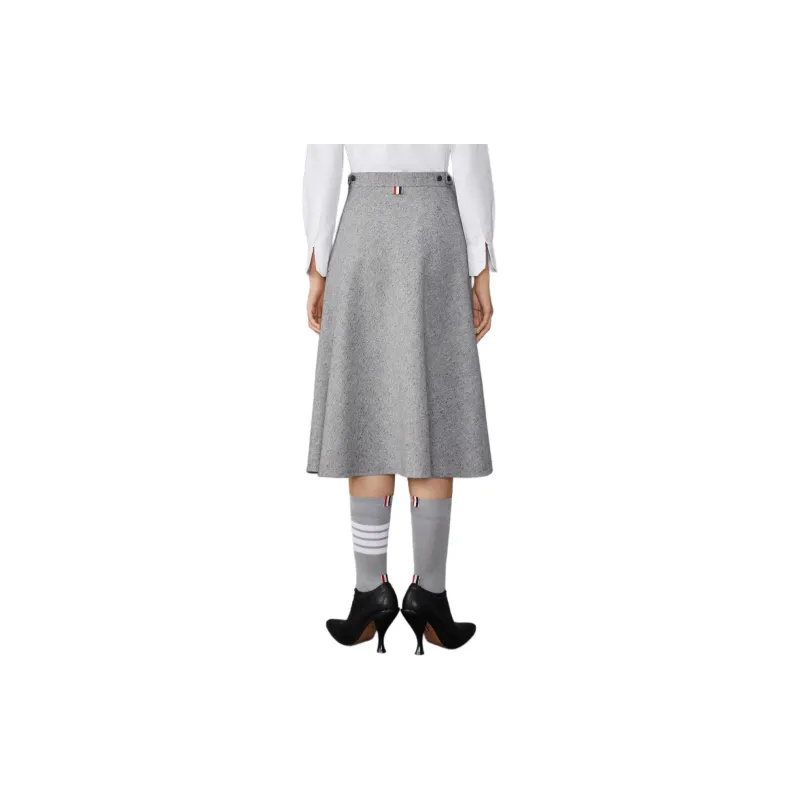 THOM BROWNE A line Speckle knit Midi Skirt-3