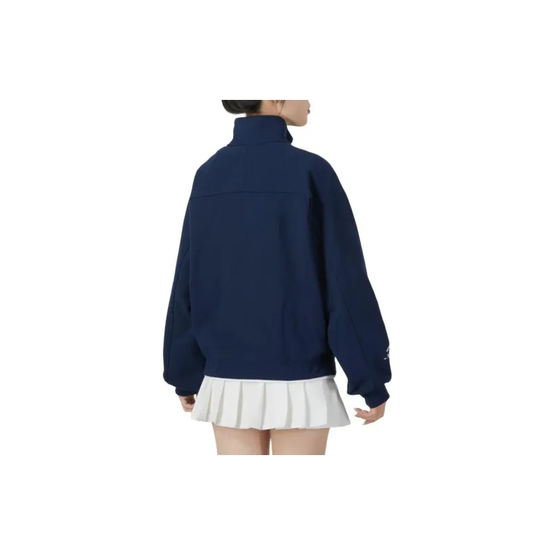 adidas Women'ss Letter Embroidered Running Training Jacket Blue-3