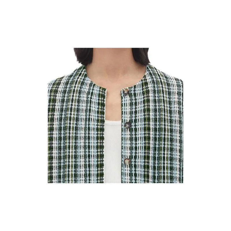 Bottega Veneta Checked Round Neck Cardigan-3