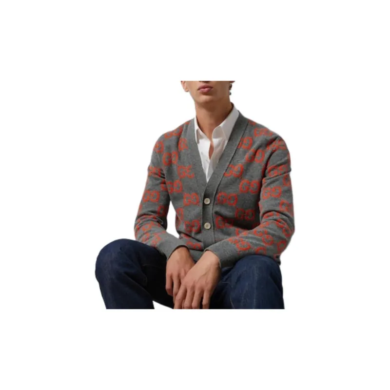 GUCCI Gg Supreme jacquard Wool Cardigan-1