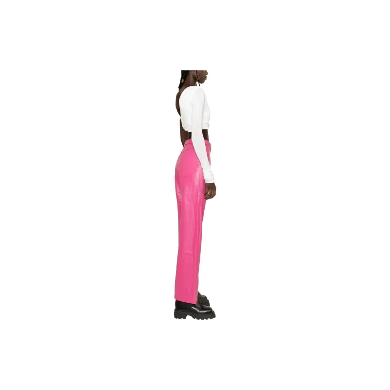 Rotate Metallic Logo embossed Trousers-2
