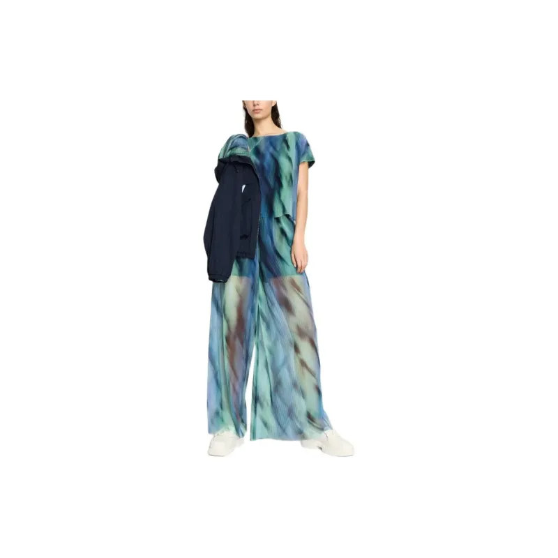 ARMANI EXCHANGE Abstract print Wide leg Trousers-1