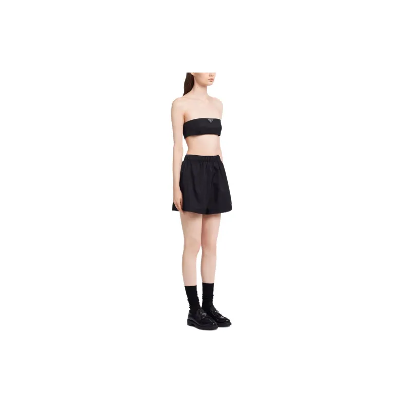 PRADA Re Nylon Triangle logo Shorts-3