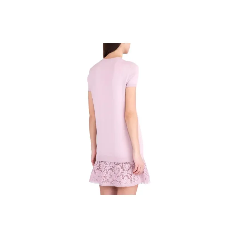 Valentino Short Sleeved Dresses Women's Pink-2