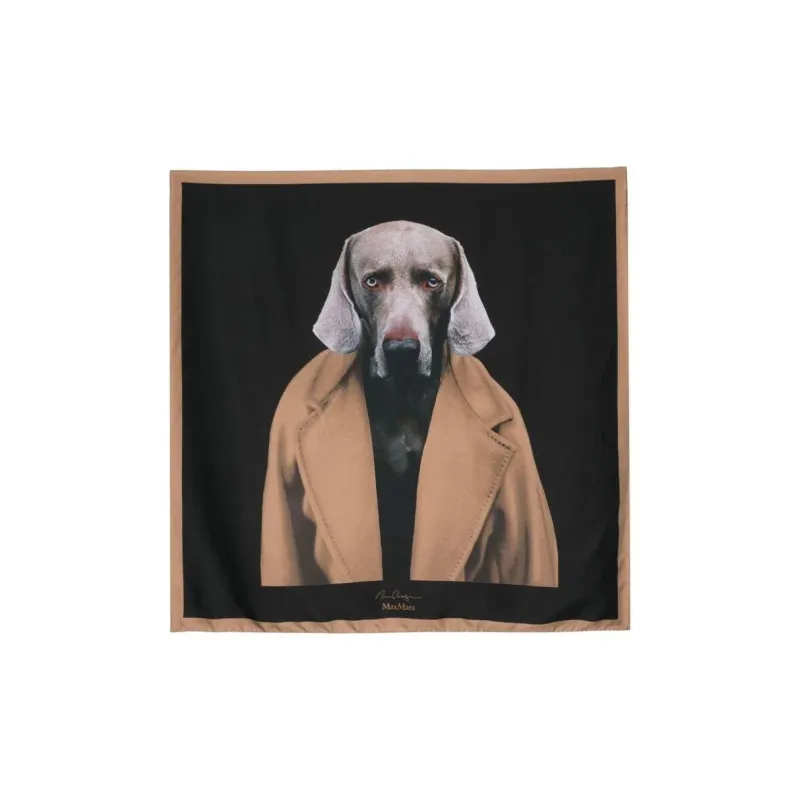 MaxMara Silk Silk Scarves Women's Black-0