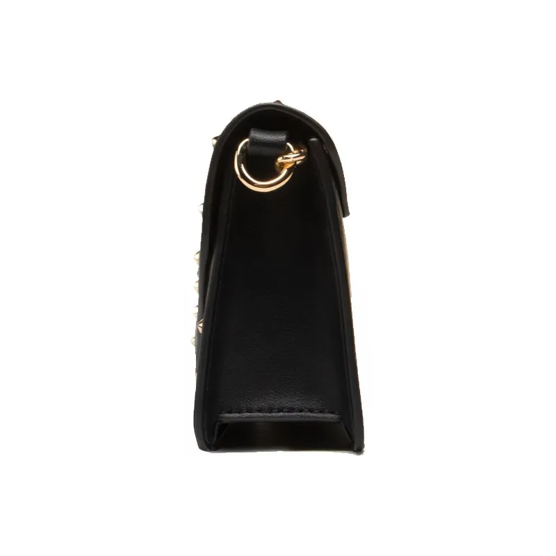 VERSACE JEANS COUTURE Leather Shoulder Bag, Crossbody Bag Mini Women's Black-1