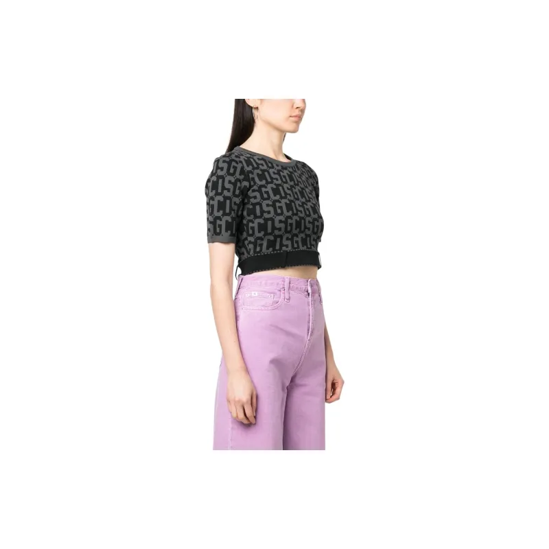 GCDS Matilda Monogram Cropped Top-3