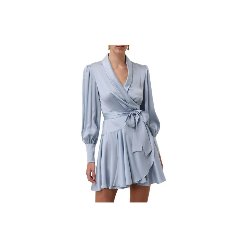 Zimmermann FW24 Long Sleeved Dress Women's Light Blue-4