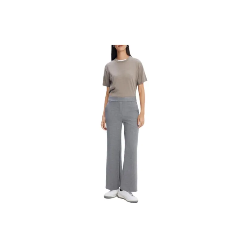 THEORY Casual Pants Women's Gray/Oat-2