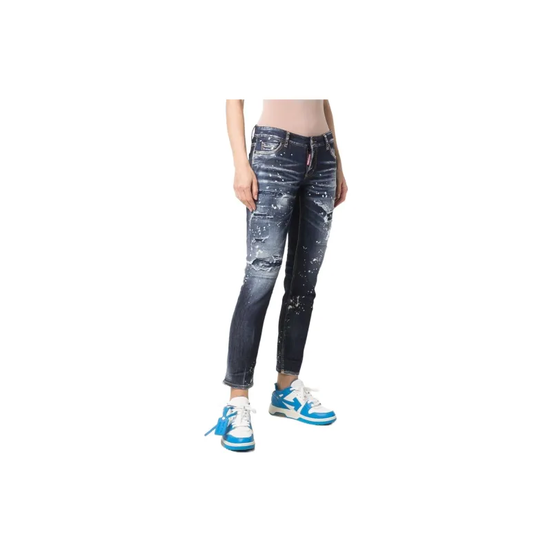 DSQUARED 2 Distressed Straight leg Jeans-3