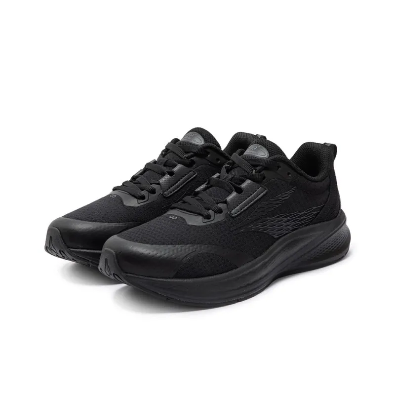 361° Flying Wing Cushioning Wear Resistant Low Top Casual Running Shoes Women's Obsidian Black-2