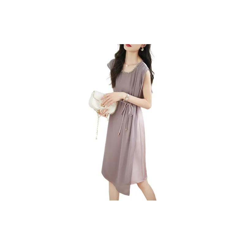 Mo Han Yi Mei Sleeveless Dress Women's Purple-2