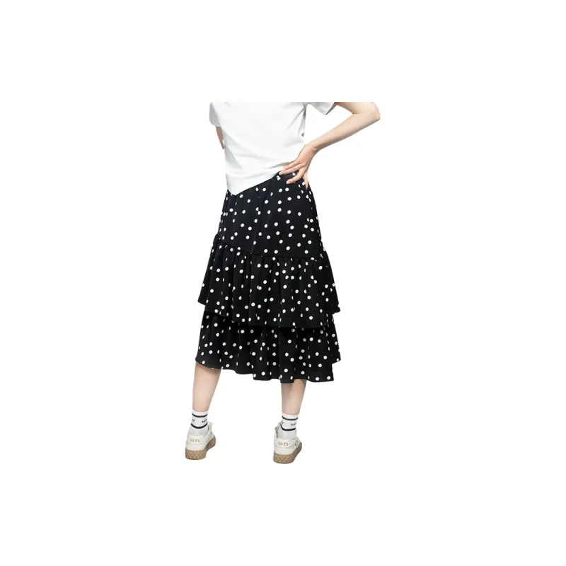 B.Duck Casual Long Skirts Women's Black-2