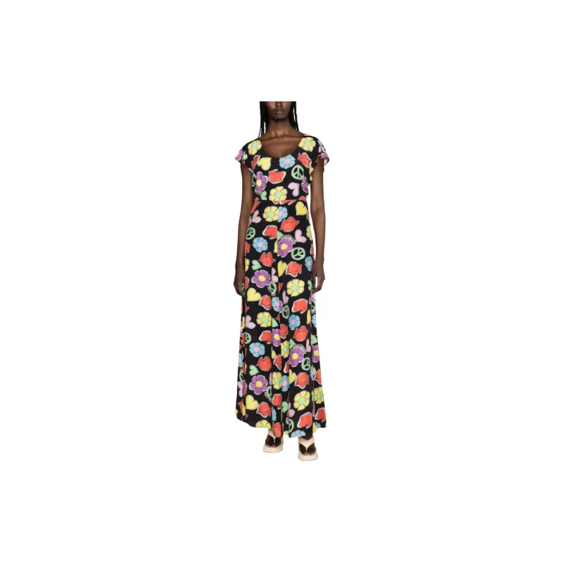 MOSCHINO Jeans Floral-Printed Flared Dress-1