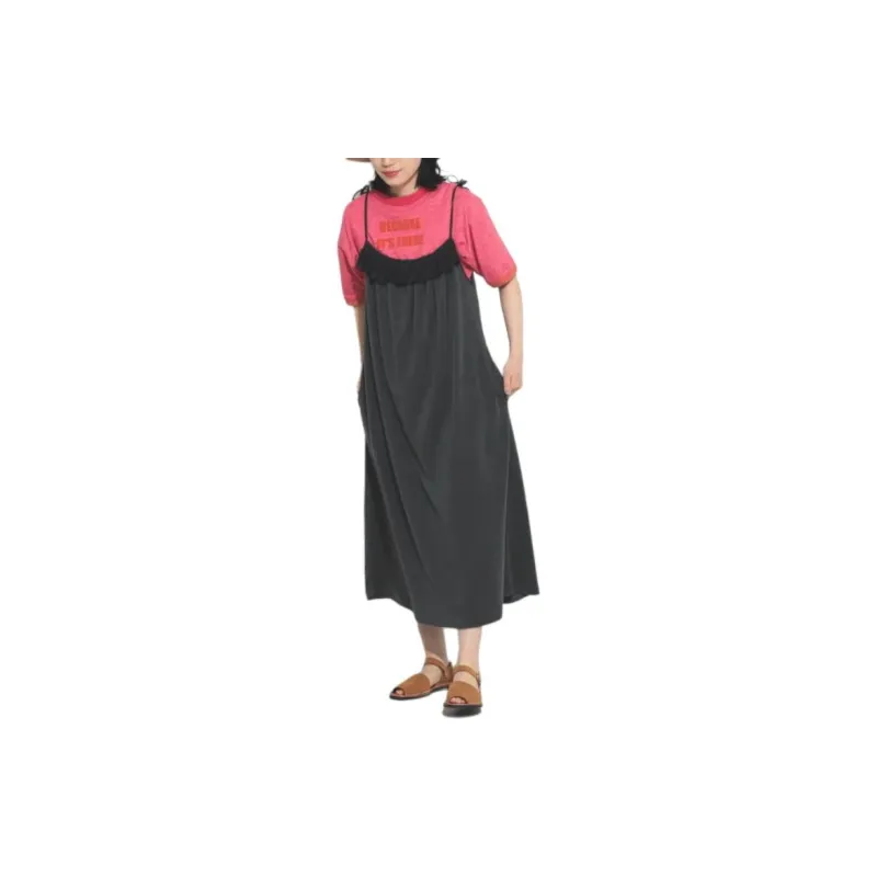 Beams Slip Dresses Women's Dark Gray-5