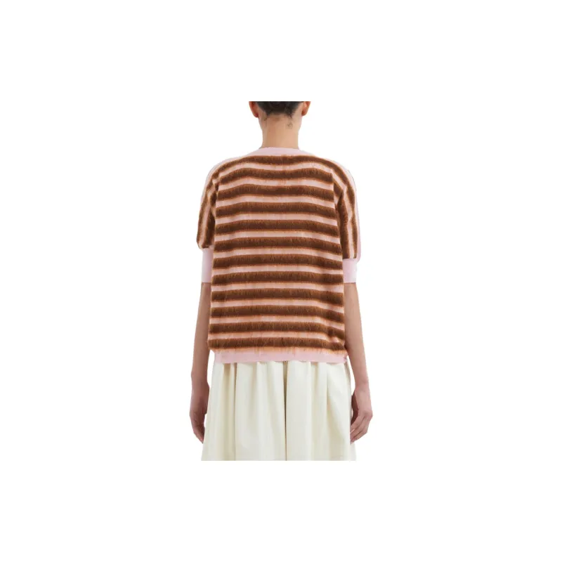 MARNI Striped Brushed Wool Jumper-2