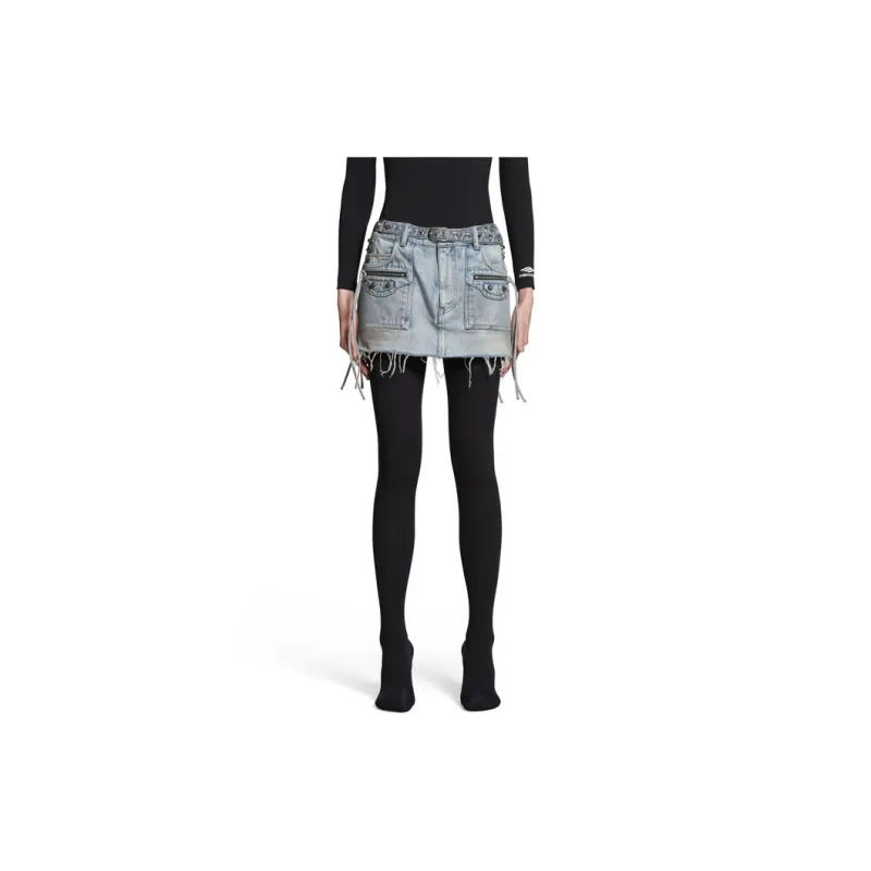 Balenciaga Cagole Denim Miniskirt-2