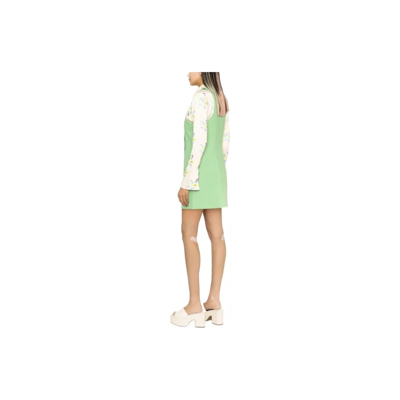 GANNI Sleeveless Dresses Women's Green-3
