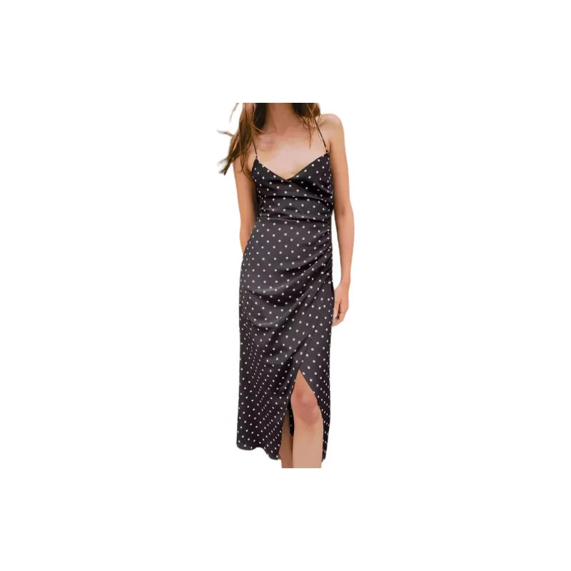 ZARA Slip Dresses Women's Black/White-4
