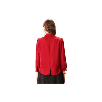 FENHONGMALI Shirts Women's Red