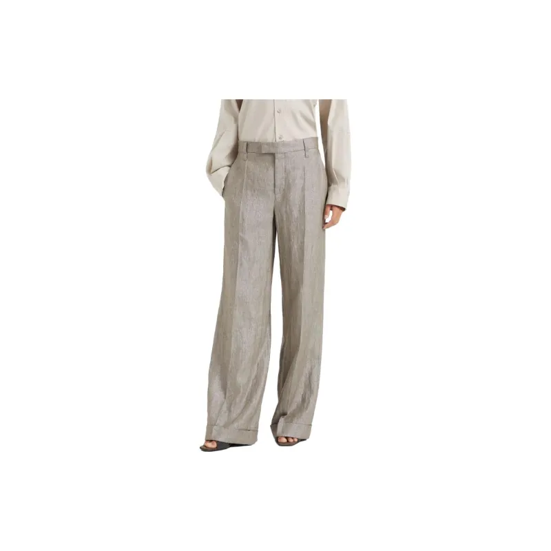 Brunello Cucinelli Lurex Wide Leg Trousers-2