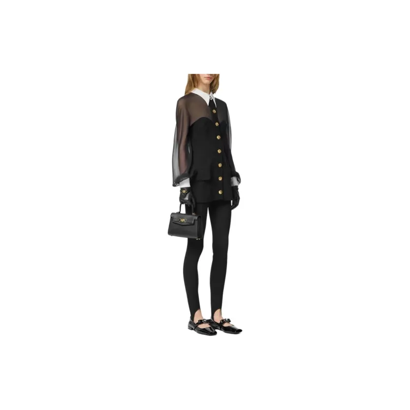 VERSACE 90s Vintage Logo High Waist Leggings-3
