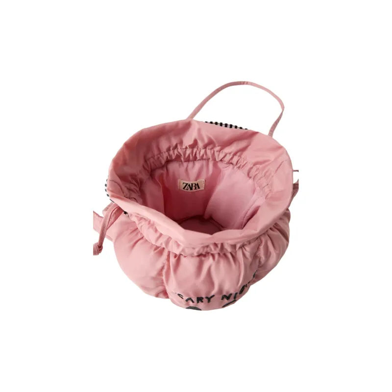 ZARA Polyamide Bucket Bags Shoulder Bag Crossbody Bag Handbag Kids' Pink-4