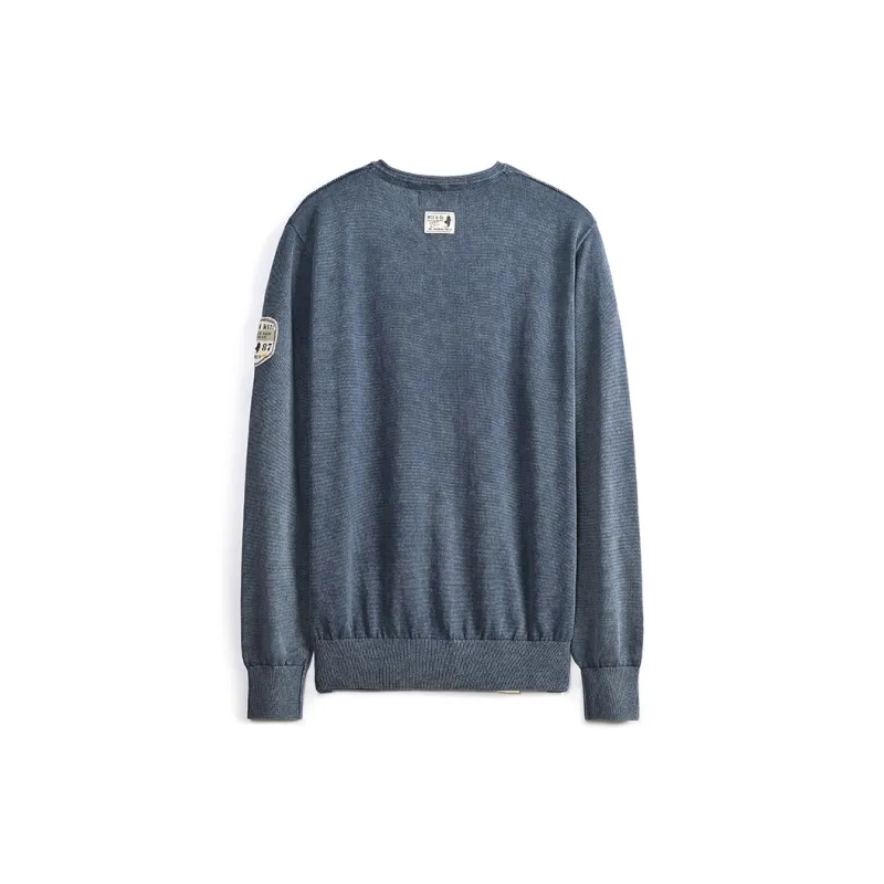 MCS Knitwear Men Gray Blue-1