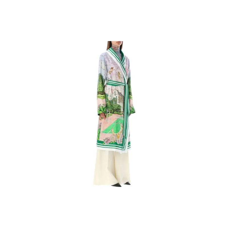 CASABLANCA Tennis Club Belted Coat-3