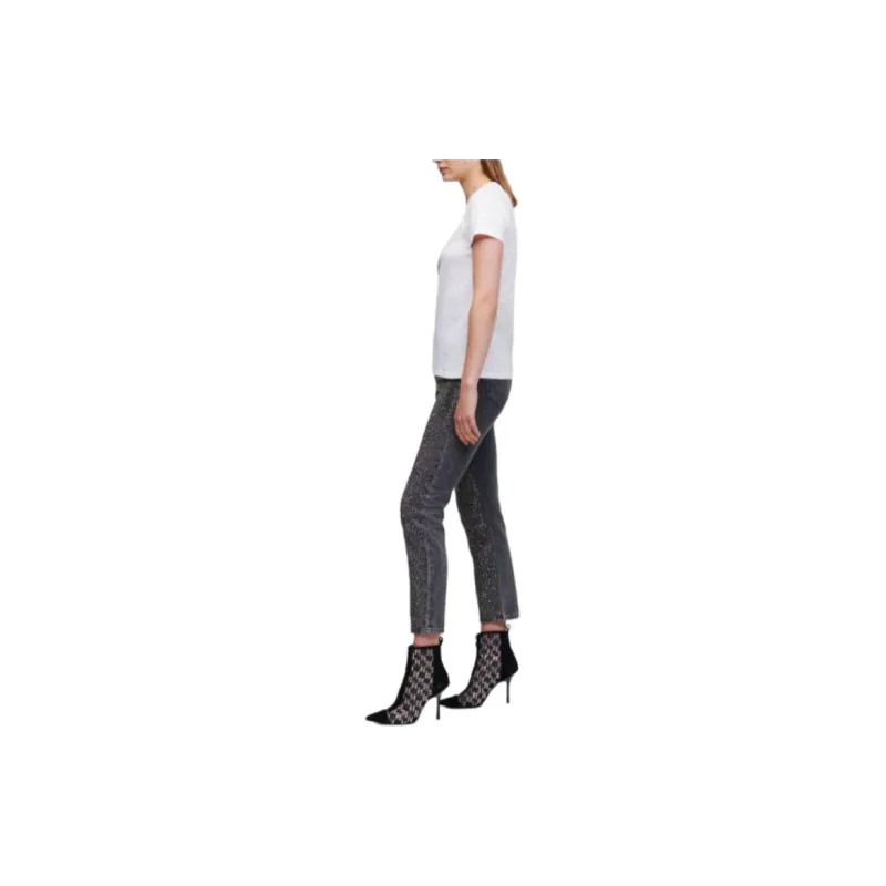 Karl Lagerfeld Ikon Rhinestone embellished T shirt-2