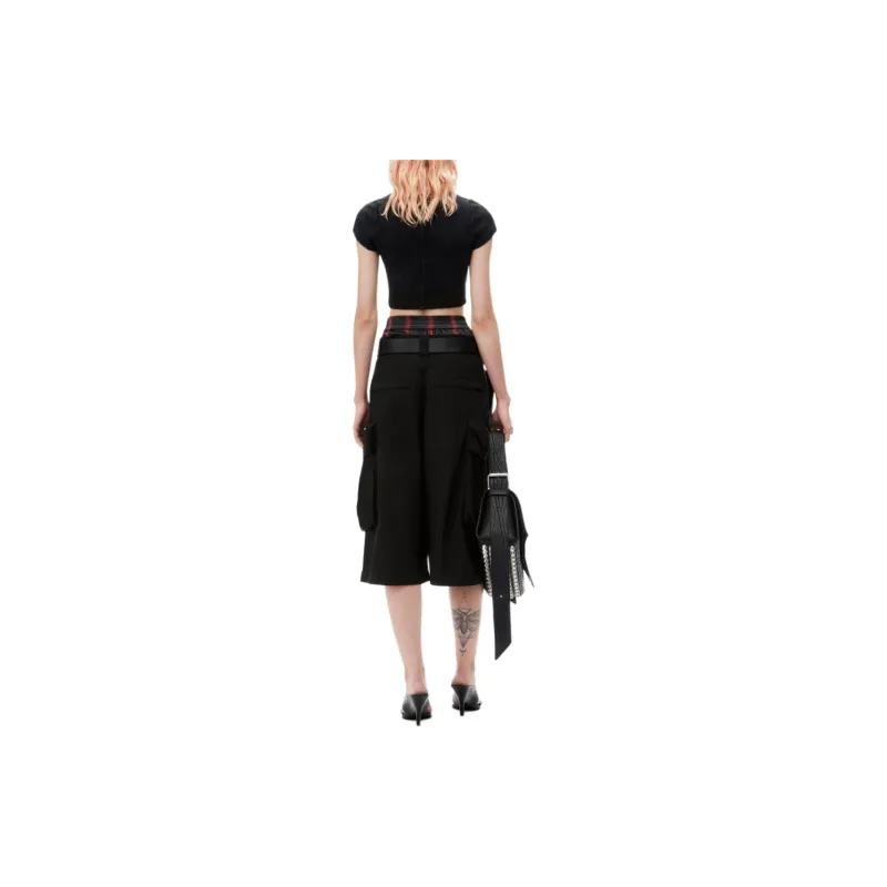Alexander Wang Distressed Logo Cropped T Shirt-2