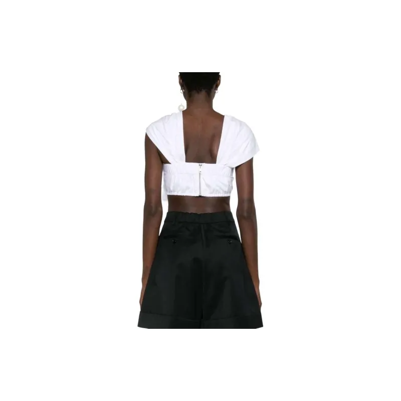 SIMONE ROCHA Floral-appliqué Cotton Blouse-1