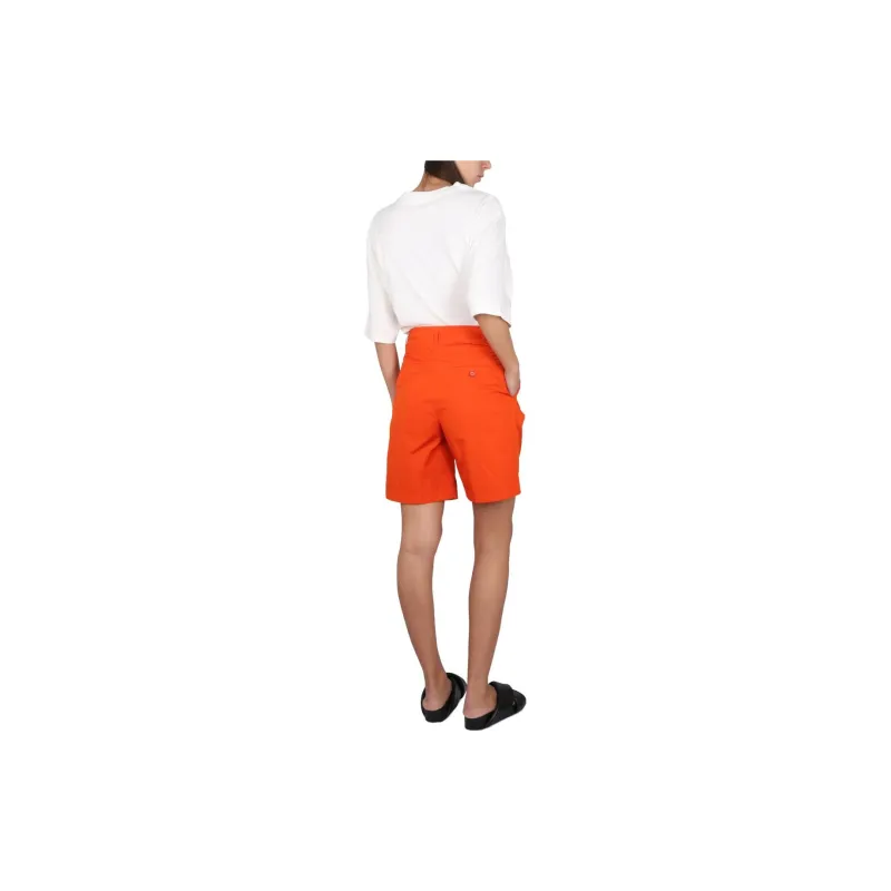 ASPESI Belt Looped High Waisted Shorts-3