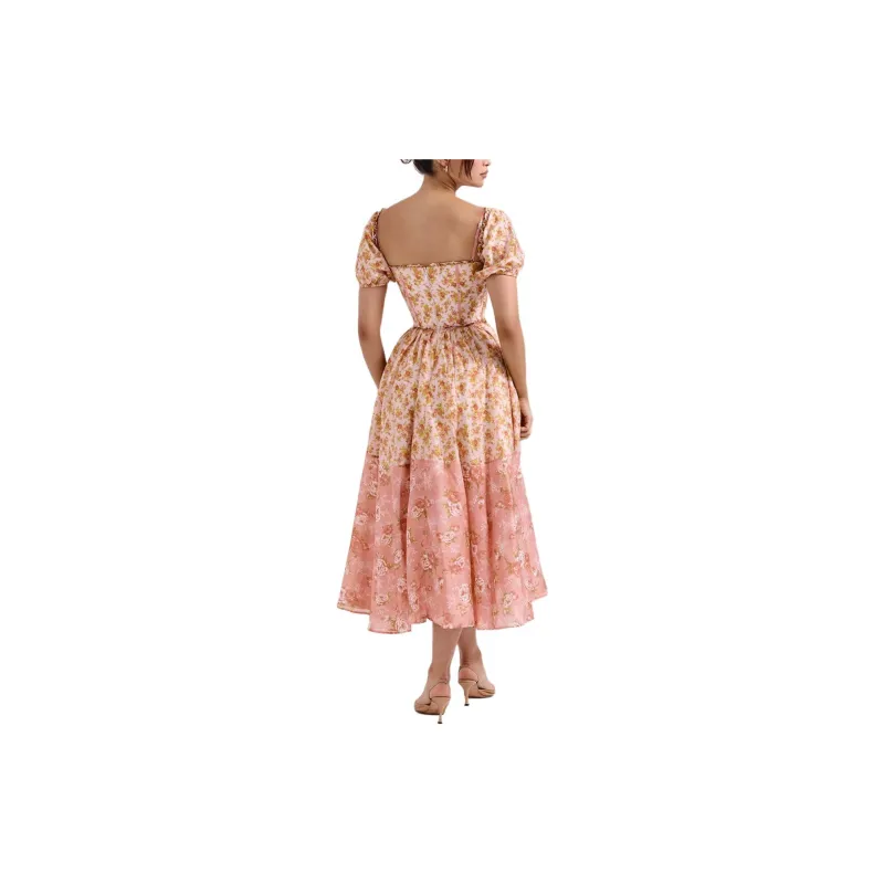 HOUSE OF CB Penelope Short Sleeved Dresses Women's Peach-3