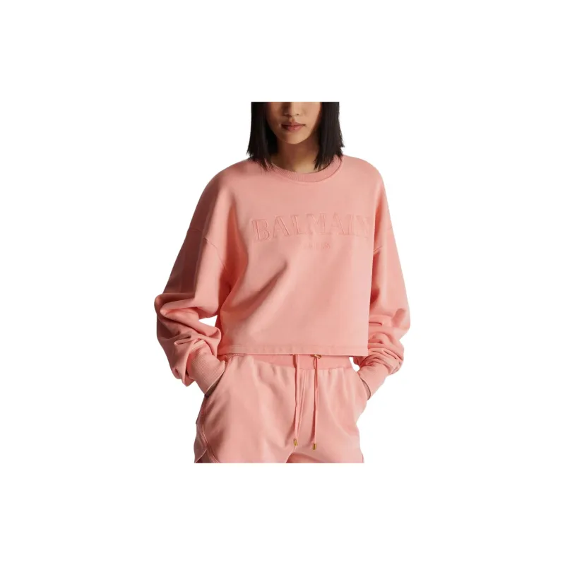 BALMAIN Logo Embroidered Vintage Sweatshirt-4