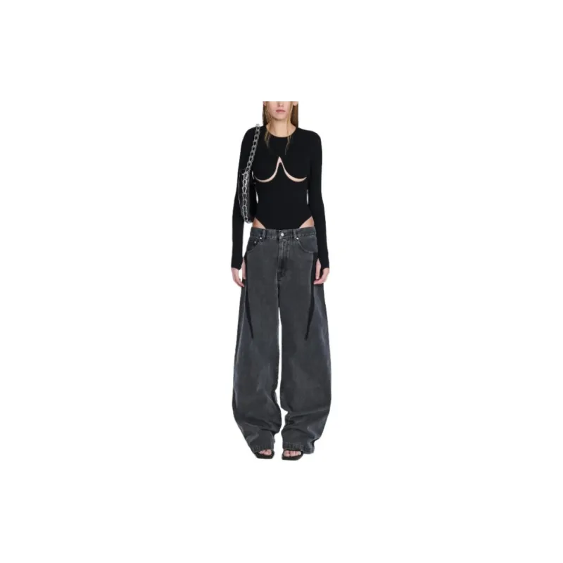 DION LEE SS24 DOUBLE UNDERWIRE BODYSUIT Jumpsuit Women's Black-1