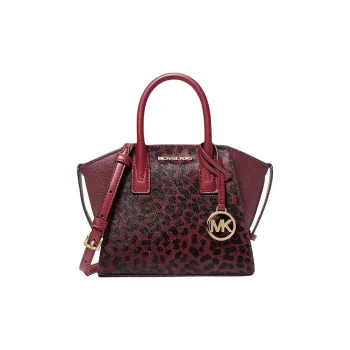 MICHAEL KORS Avril With Cow Suede Leather Crossbody One Shoulder Handbag Women's Ox Blood Multicolor