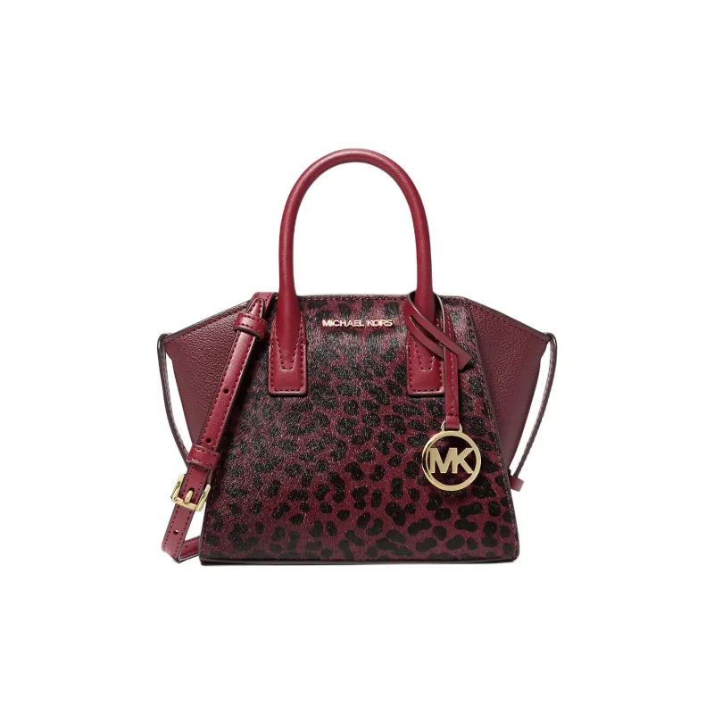 MICHAEL KORS Avril With Cow Suede Leather Crossbody One Shoulder Handbag Women's Ox Blood Multicolor-0