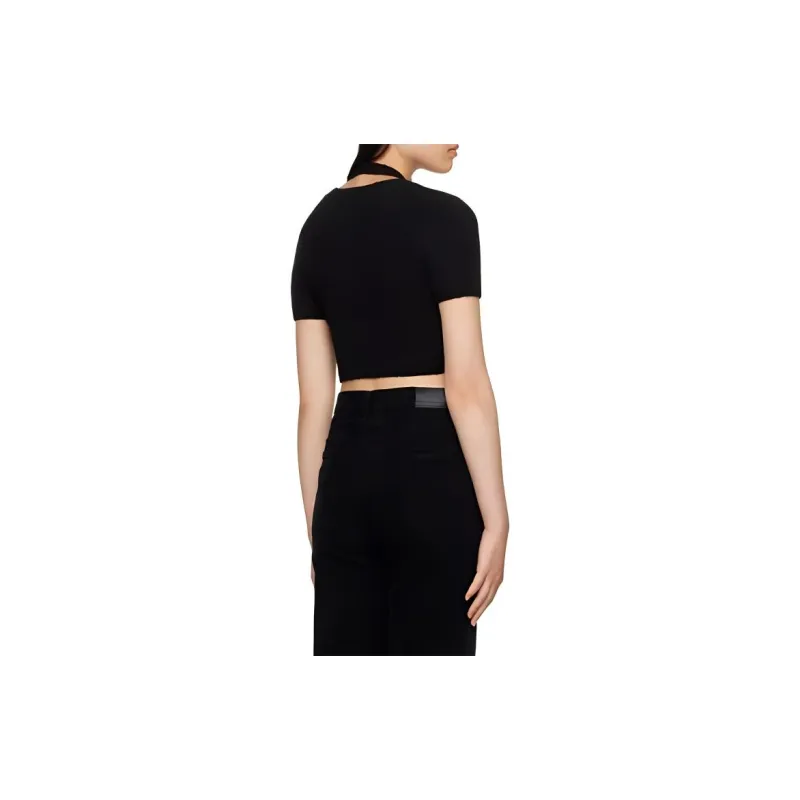 Alexander Wang Layered look Cropped Knitted Top-5