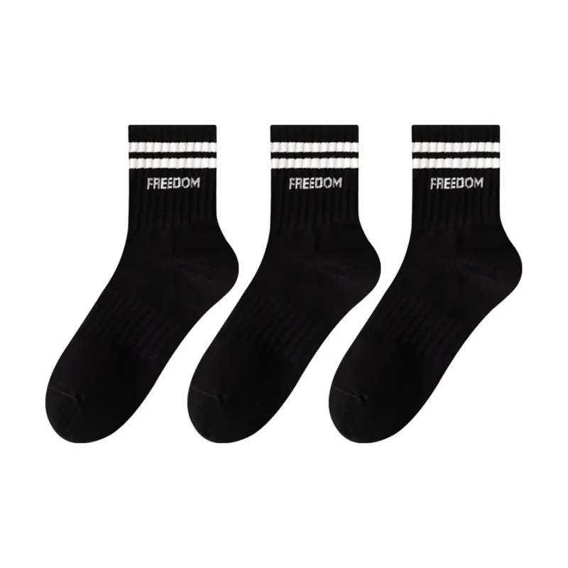 MIIOW Trend Party Series Mid Calf Socks Unisex 3 Pack-12