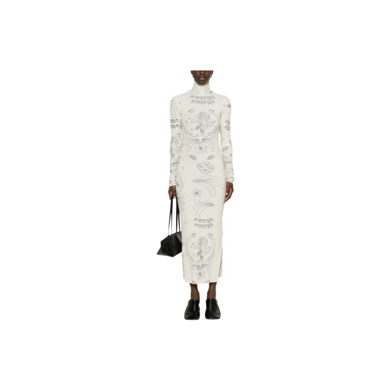 NANUSHKA Cardia Tattoo print Maxi Dress-1