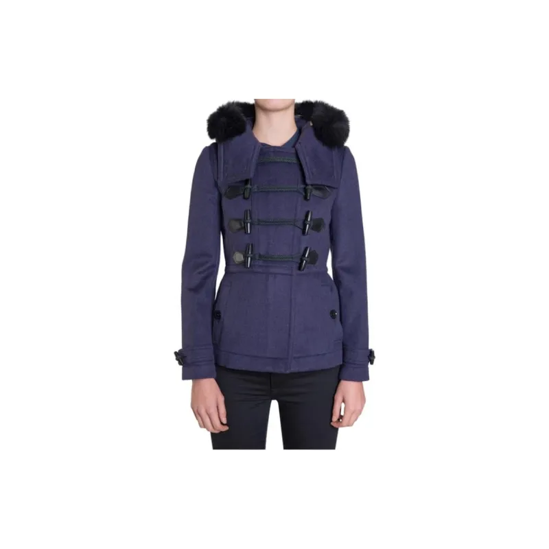 Burberry Puffer Jackets Women's Navy Blue-1