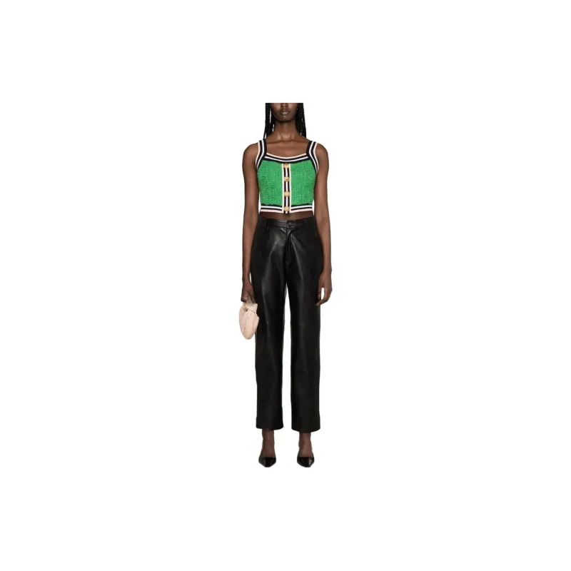 BALMAIN SS24 Camisole Women's Green-1