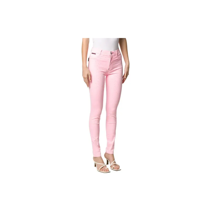 PHILIPP PLEIN High rise Crystal embellished Jeggings-3