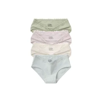 YOUNGYELL 5A Antibacterial 100% Cotton Crotch Women's Underpants Women's 4 Pack