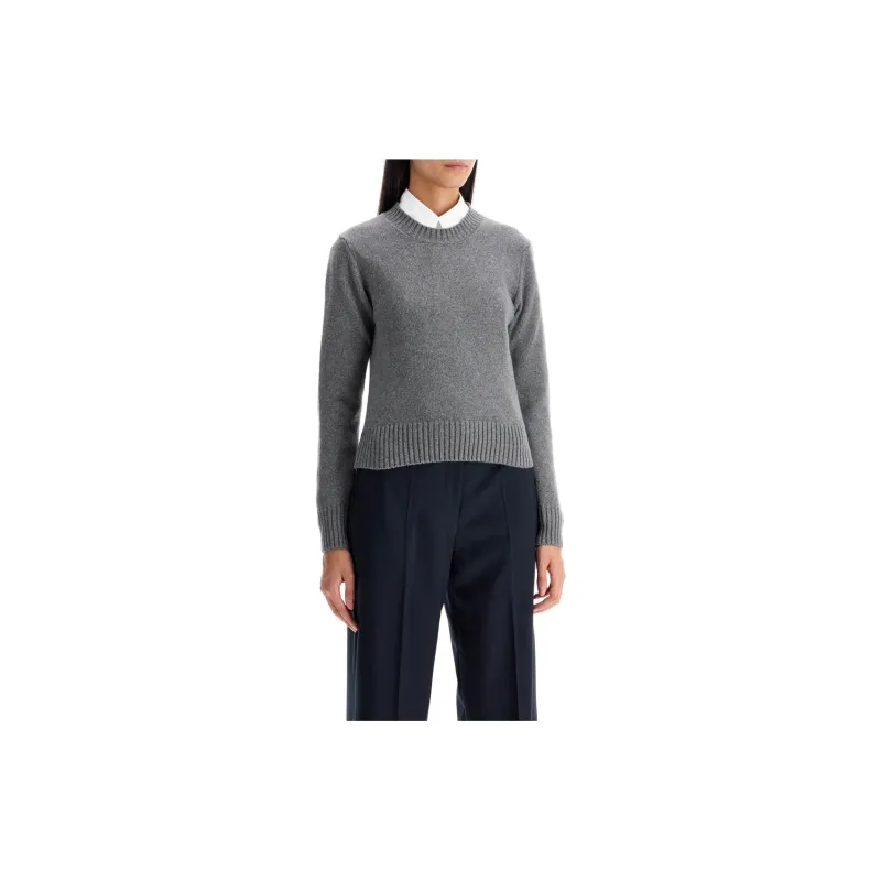 AMIPARIS Paris Ami De Coeur Logo Embroidered Knit Cropped Jumper-1