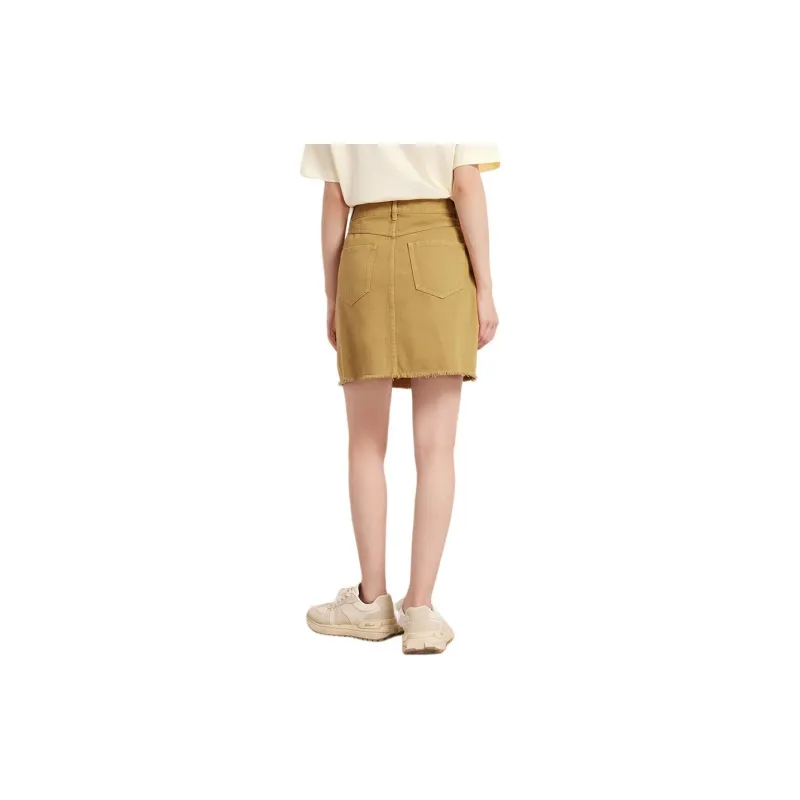 Hush Puppies Denim Short Skirts Women's Amber Brown-1