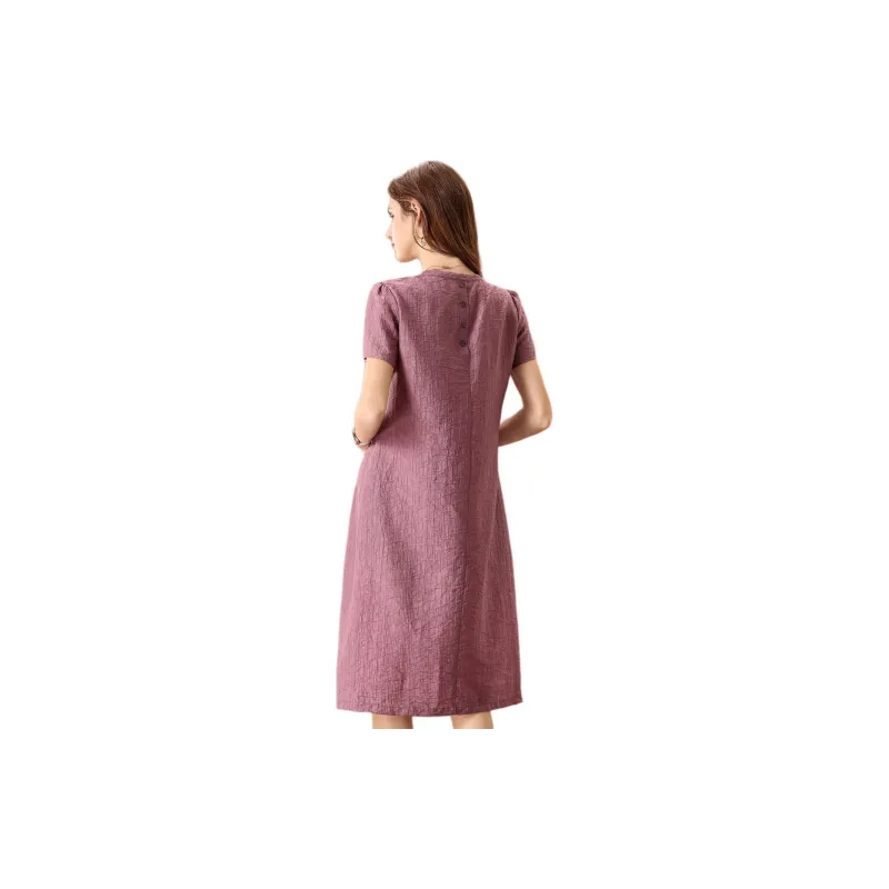 FENHONGMALI Short Sleeved Dresses Women's-2