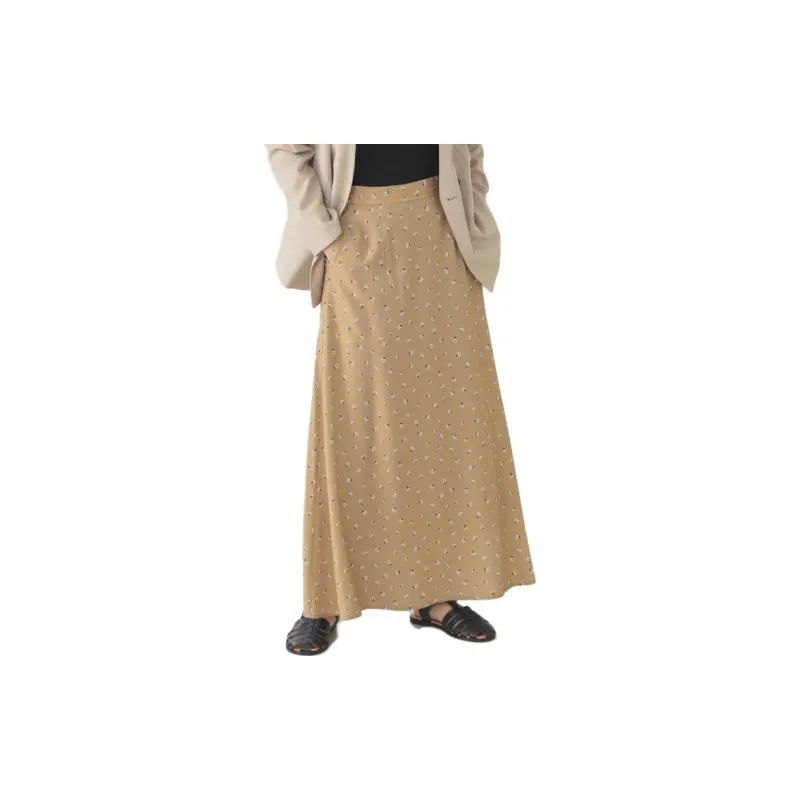 Beams Casual Long Skirts Women's Beige-2