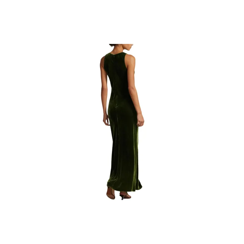 Polo Ralph Lauren Velvet Slip on Maxi Dress-2